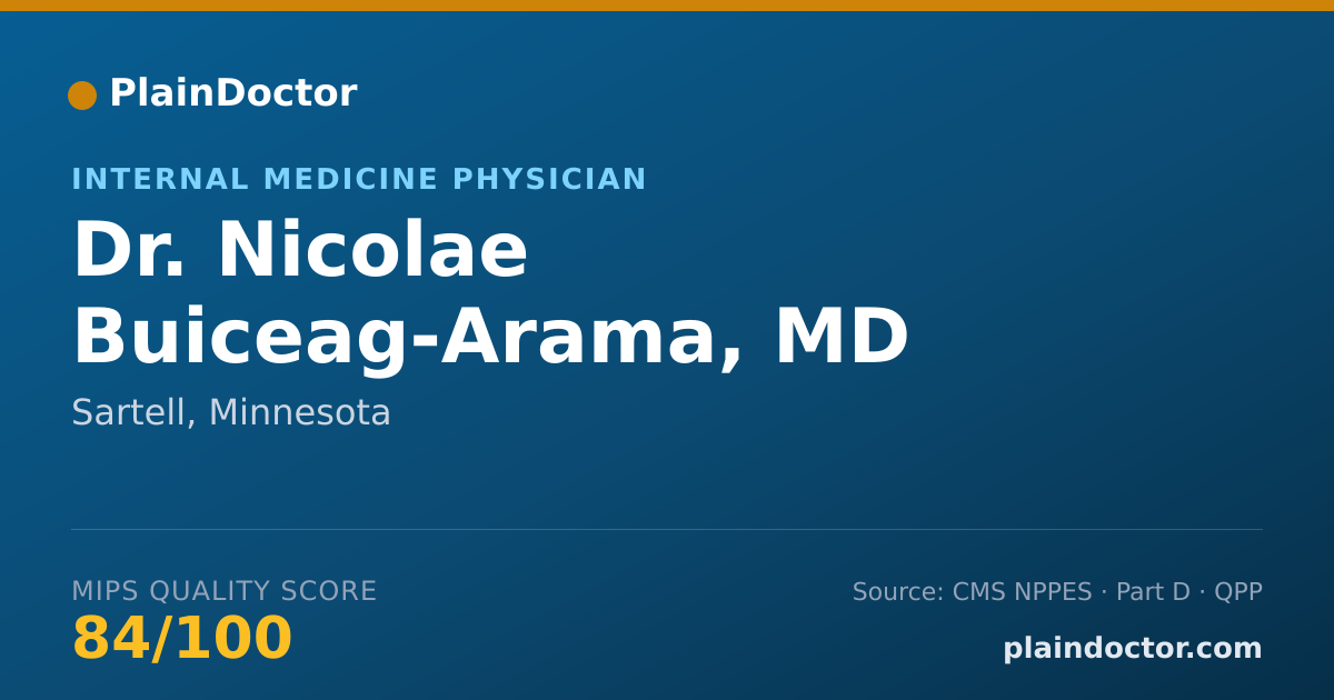 Shareable card for Nicolae Buiceag-Arama, MD - Internal Medicine Physician, Sartell, MN