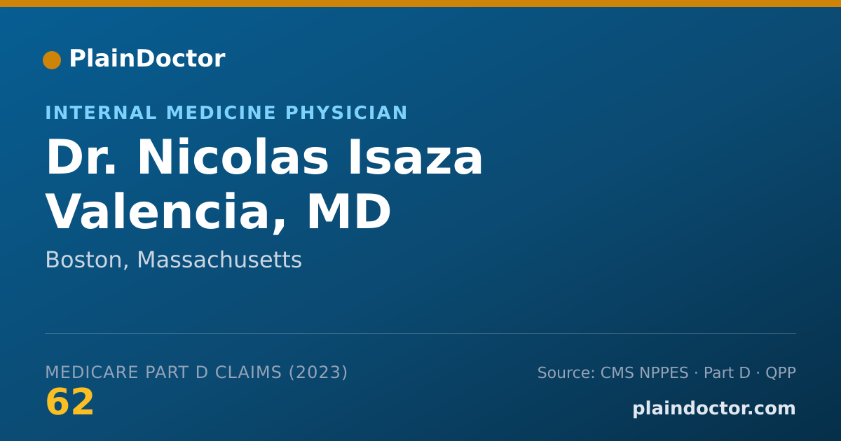 Shareable card for Nicolas Isaza Valencia, MD - Internal Medicine Physician, Boston, MA