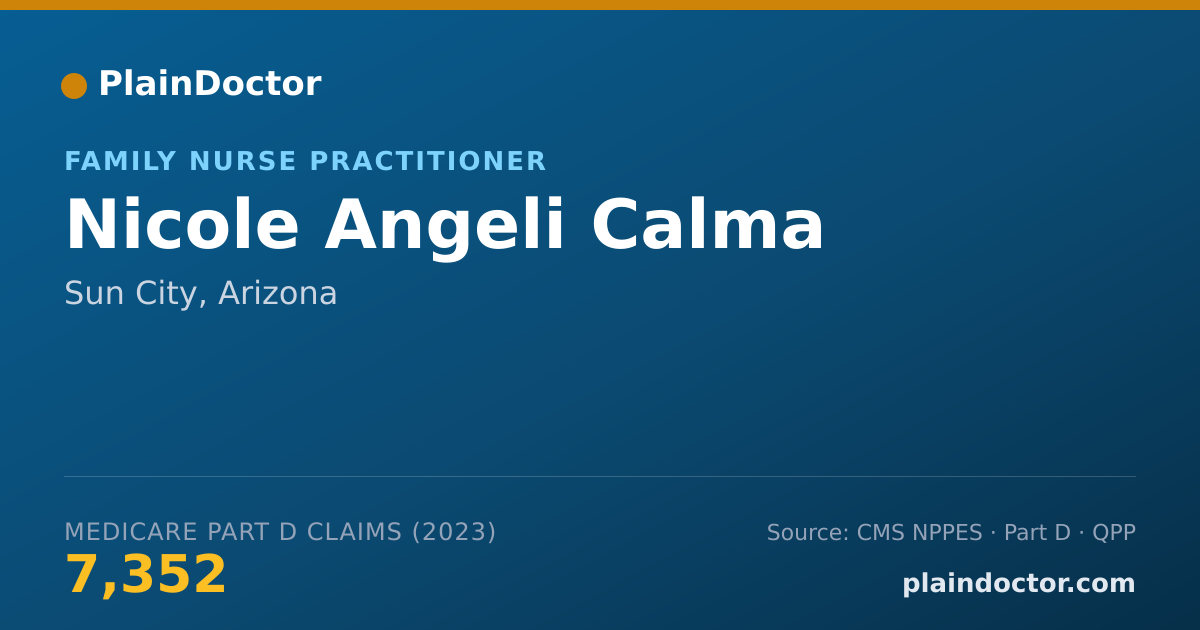 Shareable card for Nicole Angeli Calma - Family Nurse Practitioner, Sun City, AZ