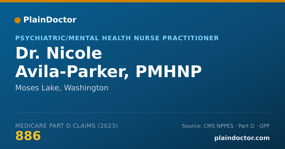Shareable card for Nicole Avila-Parker, PMHNP - Psychiatric/Mental Health Nurse Practitioner, Moses Lake, WA