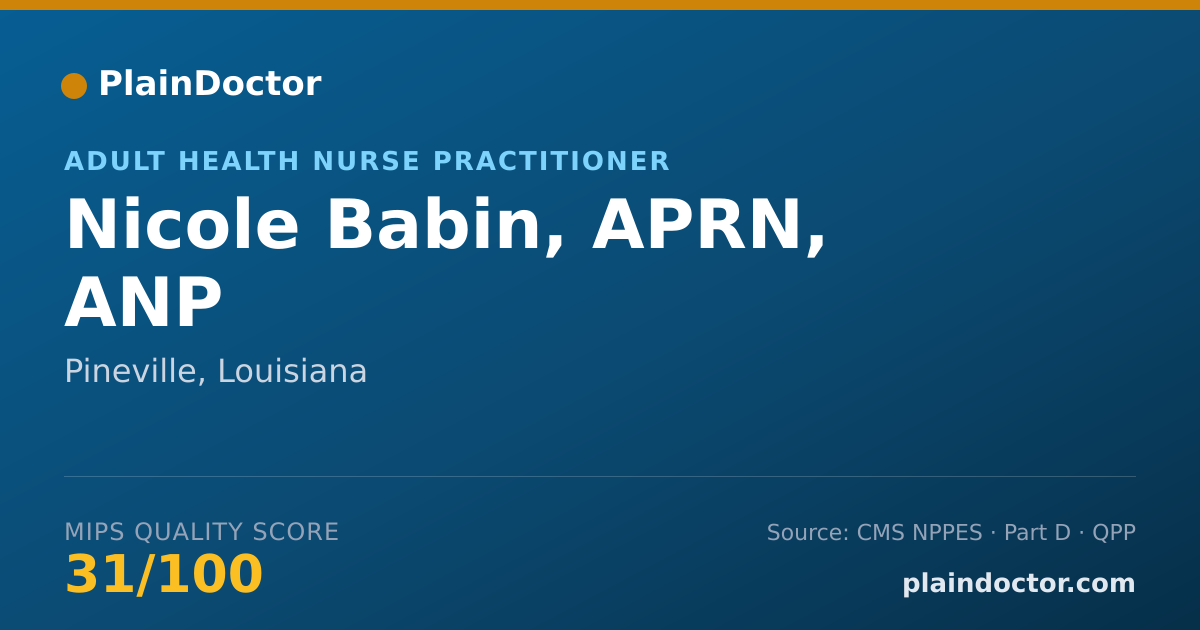 Shareable card for Nicole Babin, APRN, ANP - Adult Health Nurse Practitioner, Pineville, LA