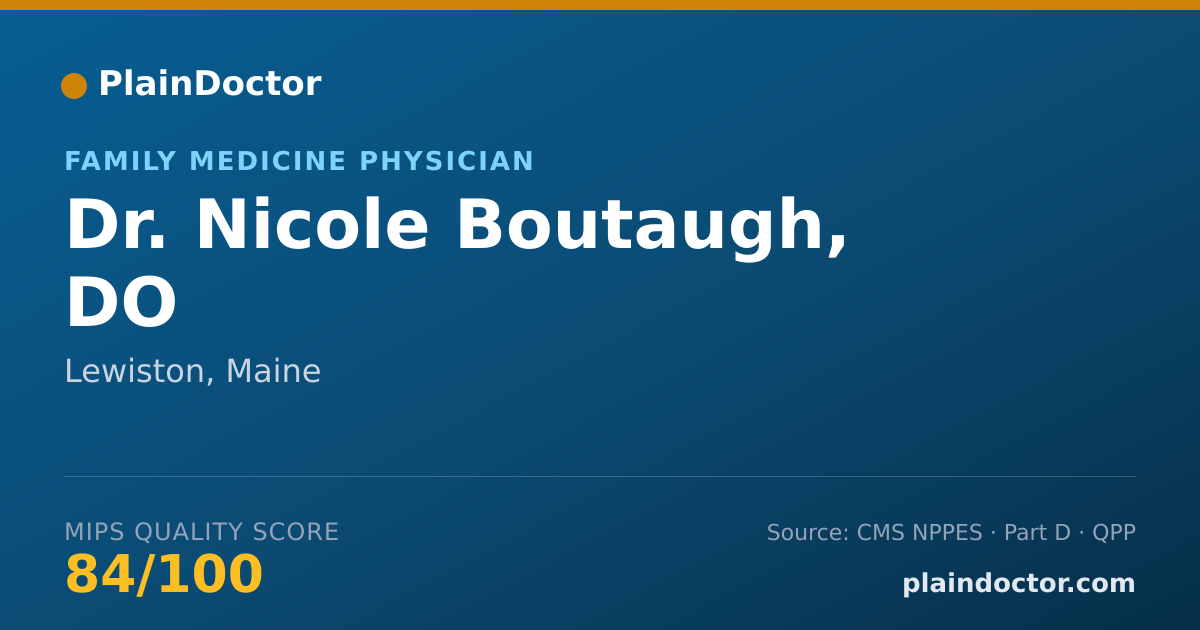 Shareable card for Nicole Boutaugh, DO - Family Medicine Physician, Lewiston, ME