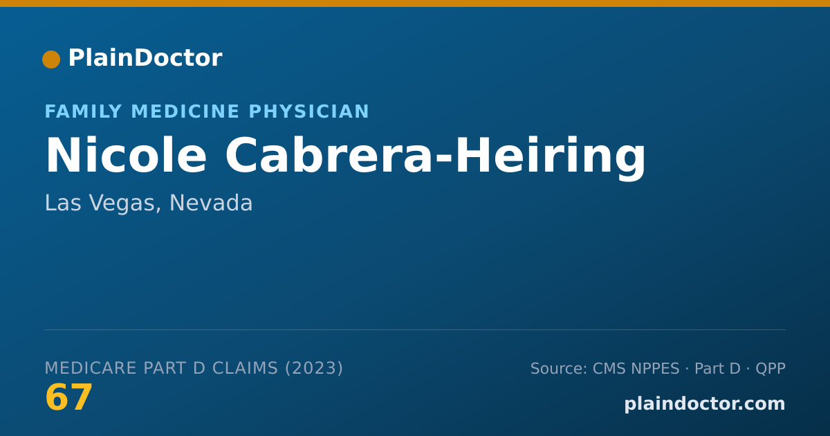 Shareable card for Nicole Cabrera-Heiring - Family Medicine Physician, Las Vegas, NV