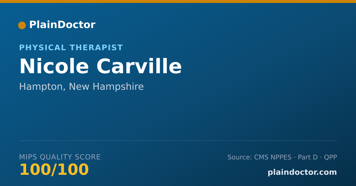 Shareable card for Nicole Carville - Physical Therapist, Hampton, NH