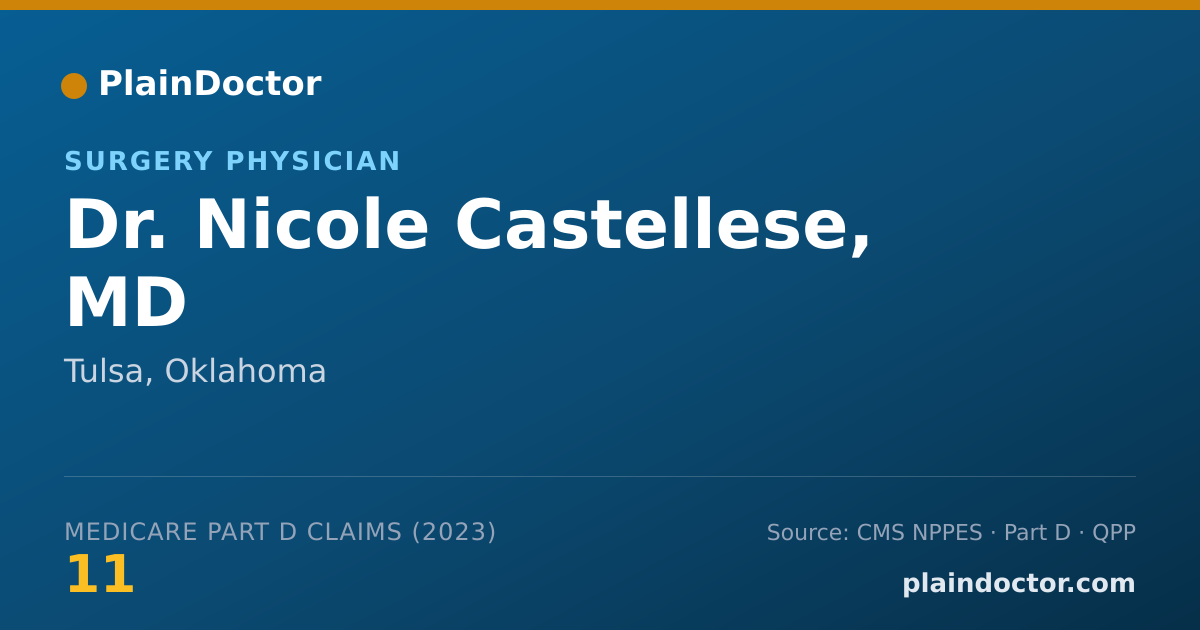 Shareable card for Nicole Castellese, MD - Surgery Physician, Tulsa, OK