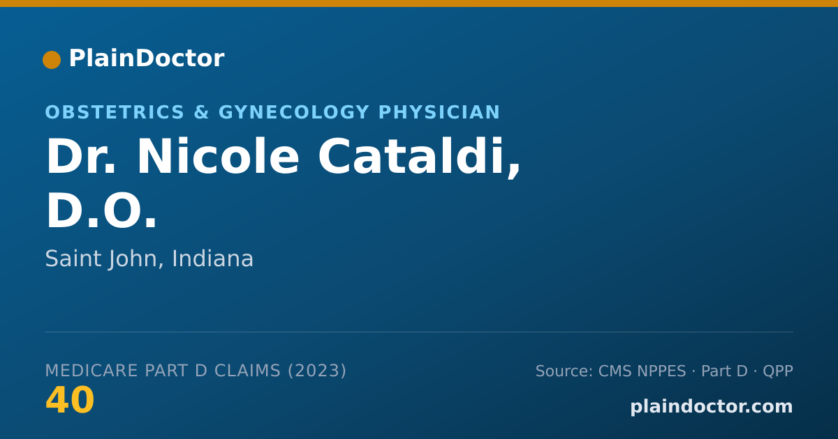 Shareable card for Nicole Cataldi, D.O. - Obstetrics & Gynecology Physician, Saint John, IN