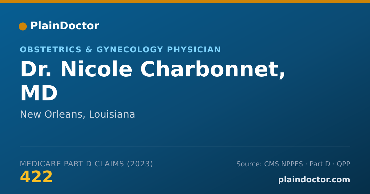 Shareable card for Nicole Charbonnet, MD - Obstetrics & Gynecology Physician, New Orleans, LA