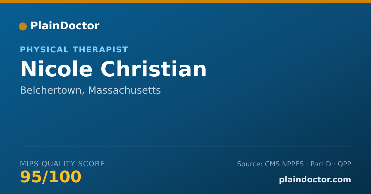Shareable card for Nicole Christian - Physical Therapist, Belchertown, MA