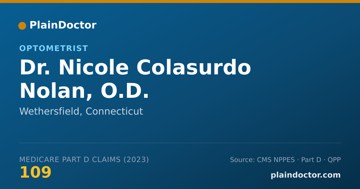 Shareable card for Nicole Colasurdo Nolan, O.D. - Optometrist, Wethersfield, CT