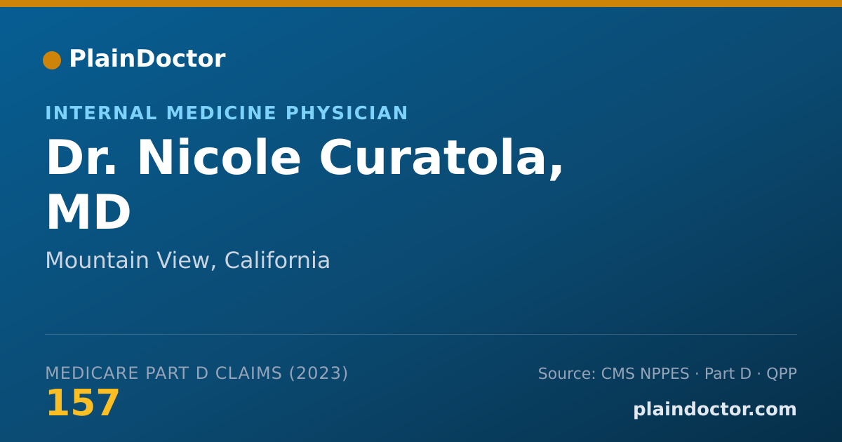 Shareable card for Nicole Curatola, MD - Internal Medicine Physician, Mountain View, CA