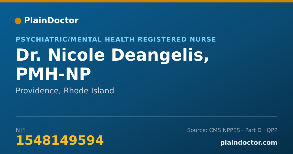 Shareable card for Nicole Deangelis, PMH-NP - Psychiatric/Mental Health Registered Nurse, Providence, RI