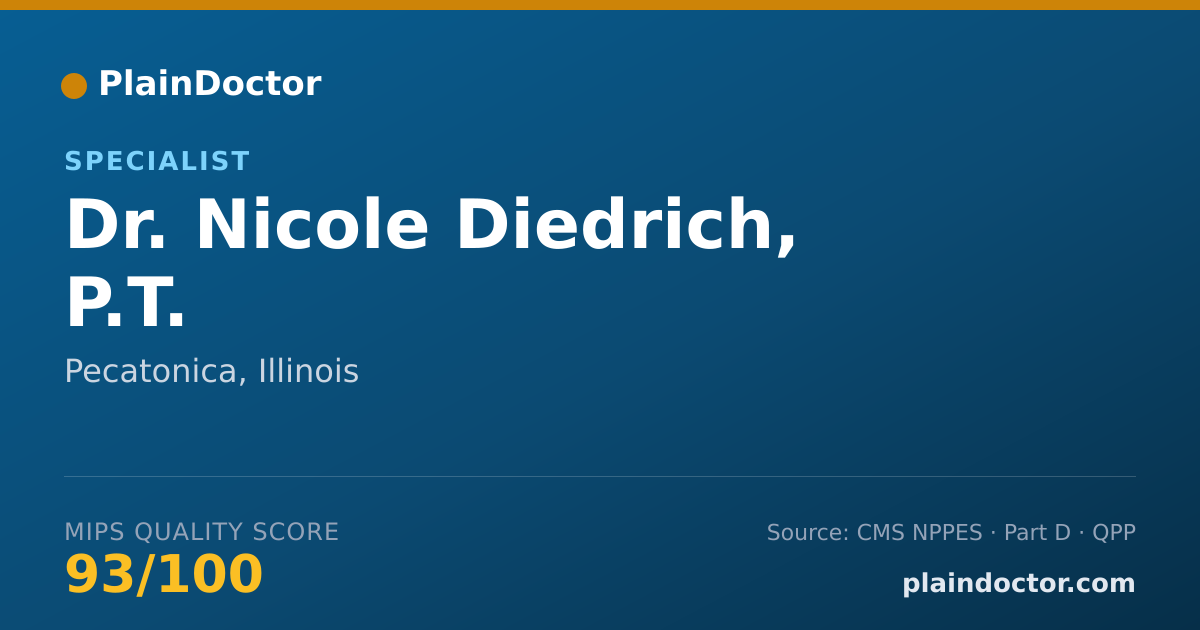 Shareable card for Nicole Diedrich, P.T. - Specialist, Pecatonica, IL