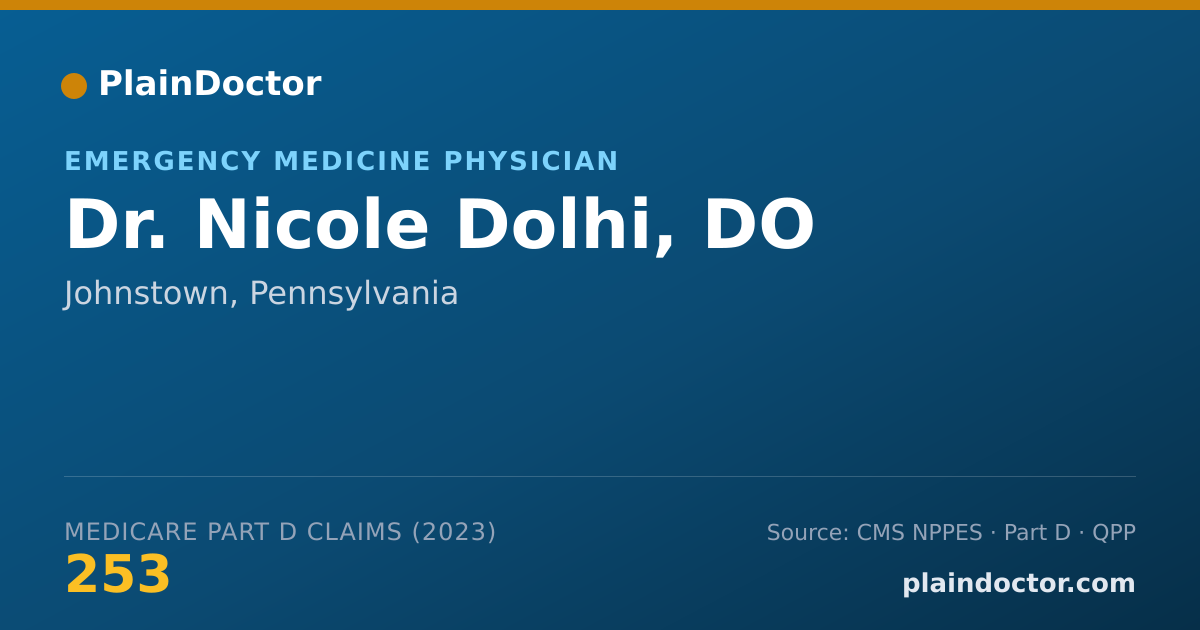 Shareable card for Nicole Dolhi, DO - Emergency Medicine Physician, Johnstown, PA