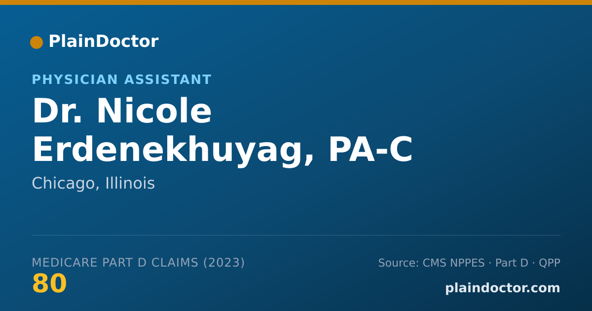 Shareable card for Nicole Erdenekhuyag, PA-C - Physician Assistant, Chicago, IL