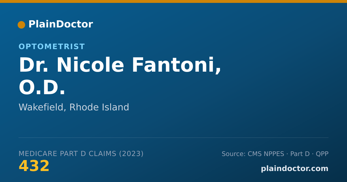 Shareable card for Nicole Fantoni, O.D. - Optometrist, Wakefield, RI