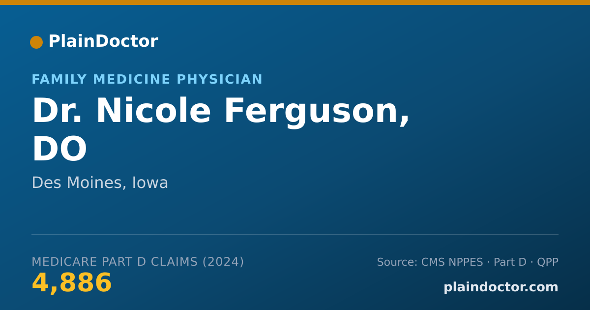 Shareable card for Nicole Ferguson, DO - Family Medicine Physician, Des Moines, IA