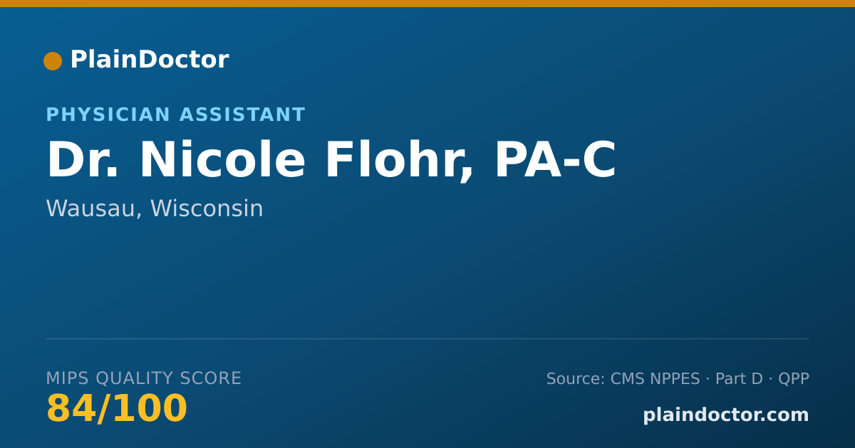 Shareable card for Nicole Flohr, PA-C - Physician Assistant, Wausau, WI