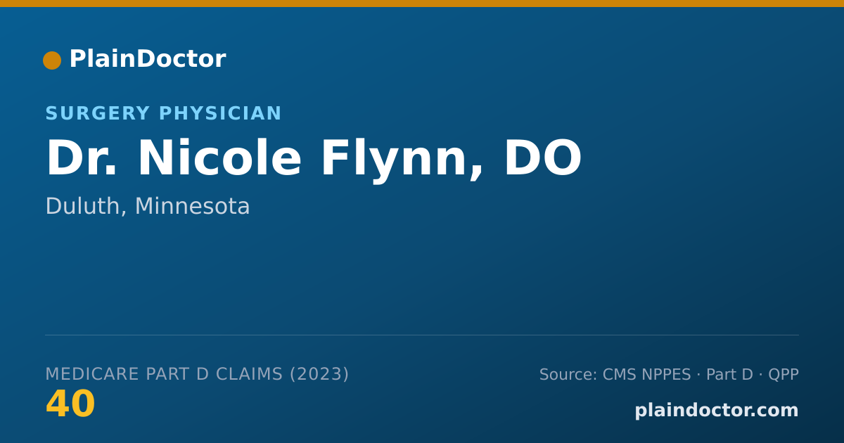 Shareable card for Nicole Flynn, DO - Surgery Physician, Duluth, MN
