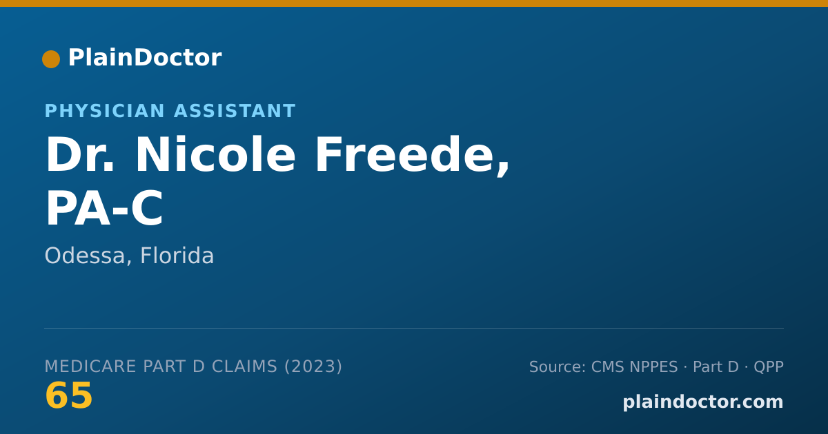 Shareable card for Nicole Freede, PA-C - Physician Assistant, Odessa, FL