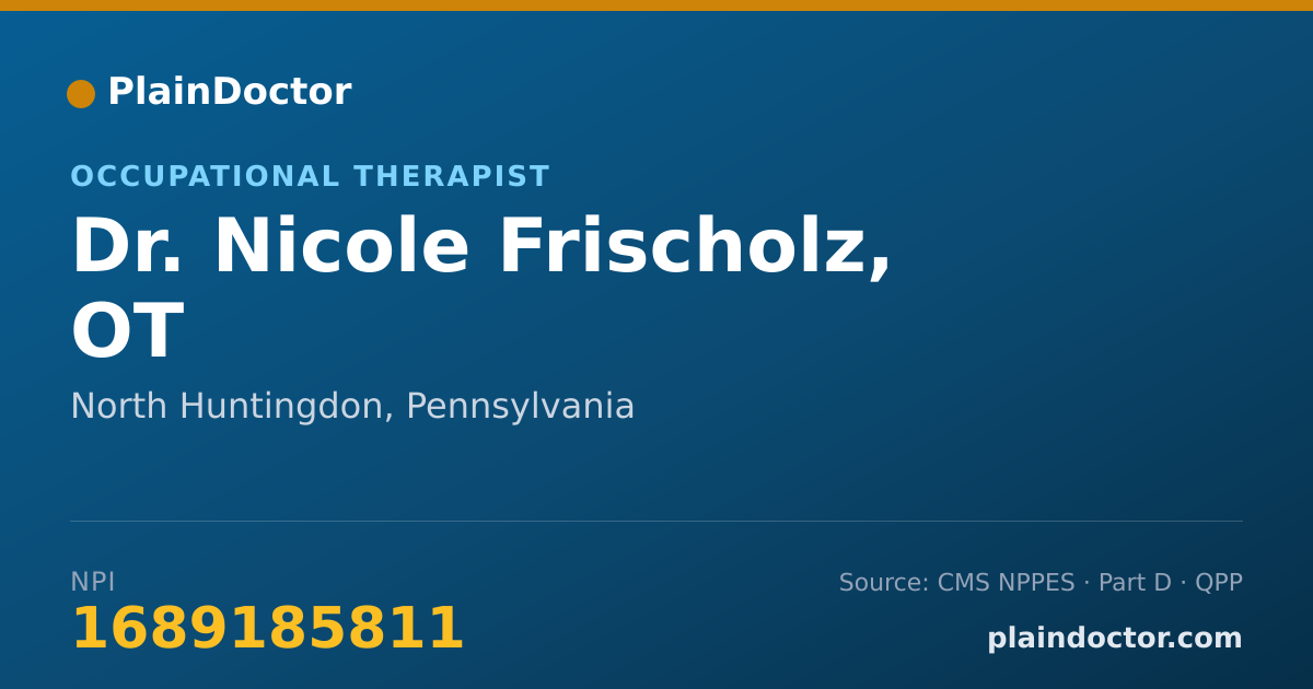 Shareable card for Nicole Frischolz, OT - Occupational Therapist, North Huntingdon, PA