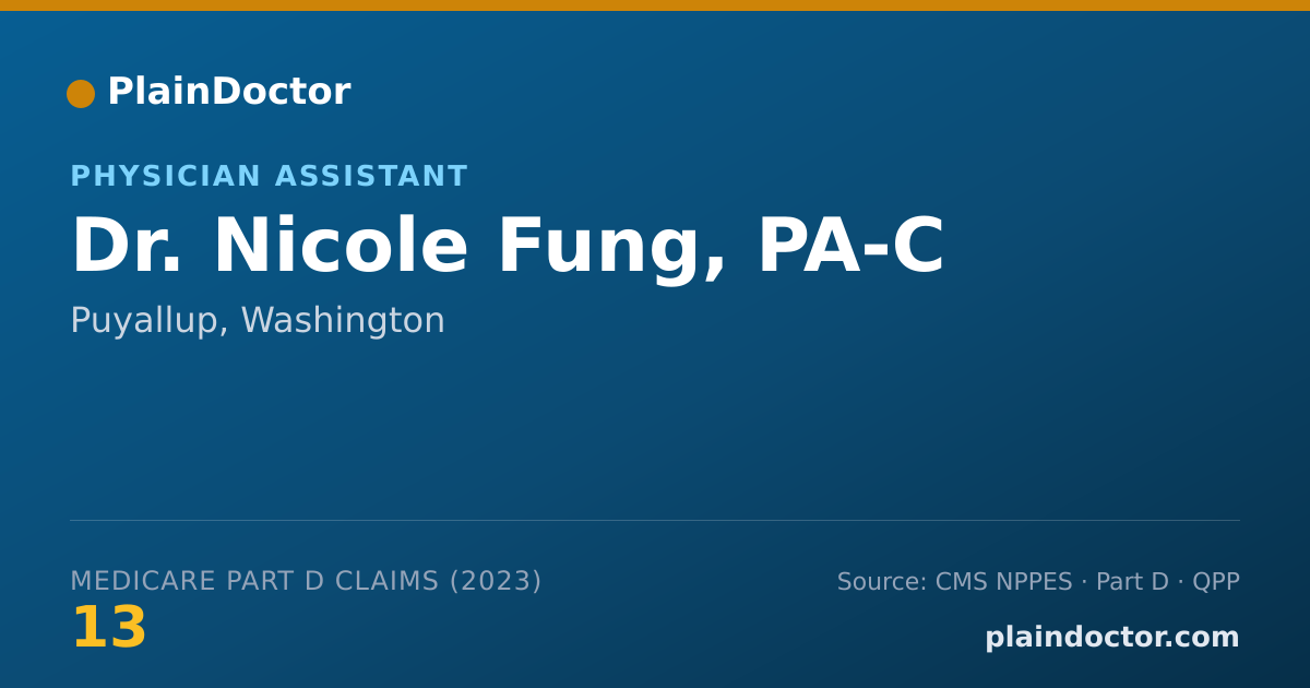 Shareable card for Nicole Fung, PA-C - Physician Assistant, Puyallup, WA