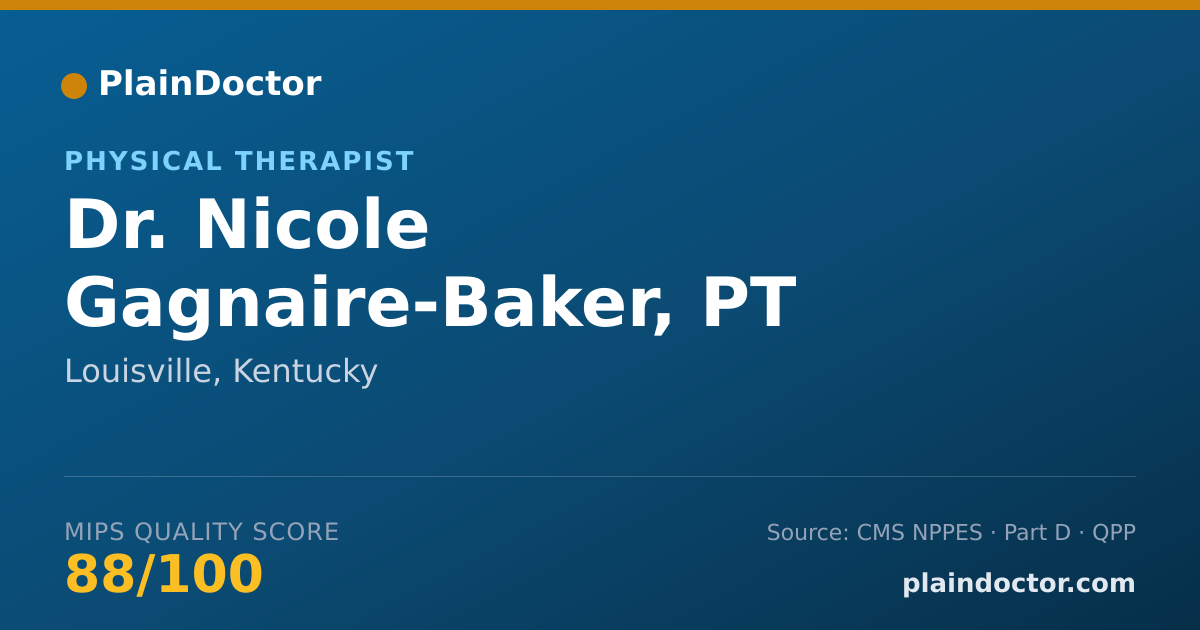 Shareable card for Nicole Gagnaire-Baker, PT - Physical Therapist, Louisville, KY