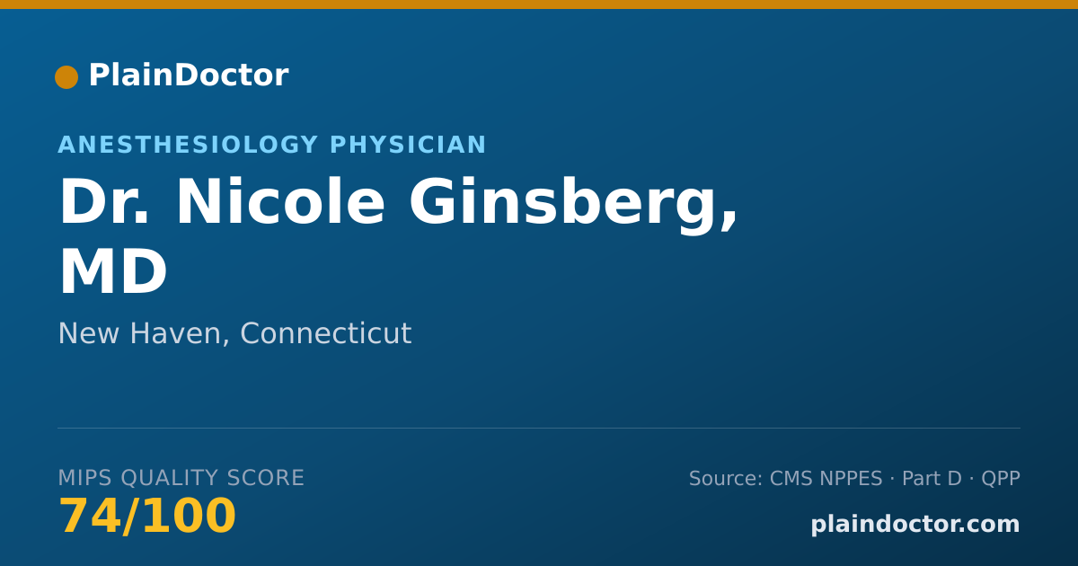 Shareable card for Nicole Ginsberg, MD - Anesthesiology Physician, New Haven, CT