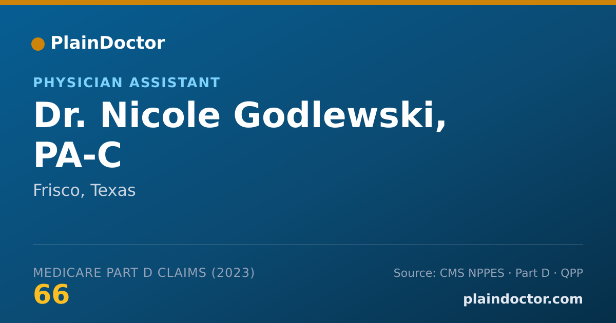 Shareable card for Nicole Godlewski, PA-C - Physician Assistant, Frisco, TX