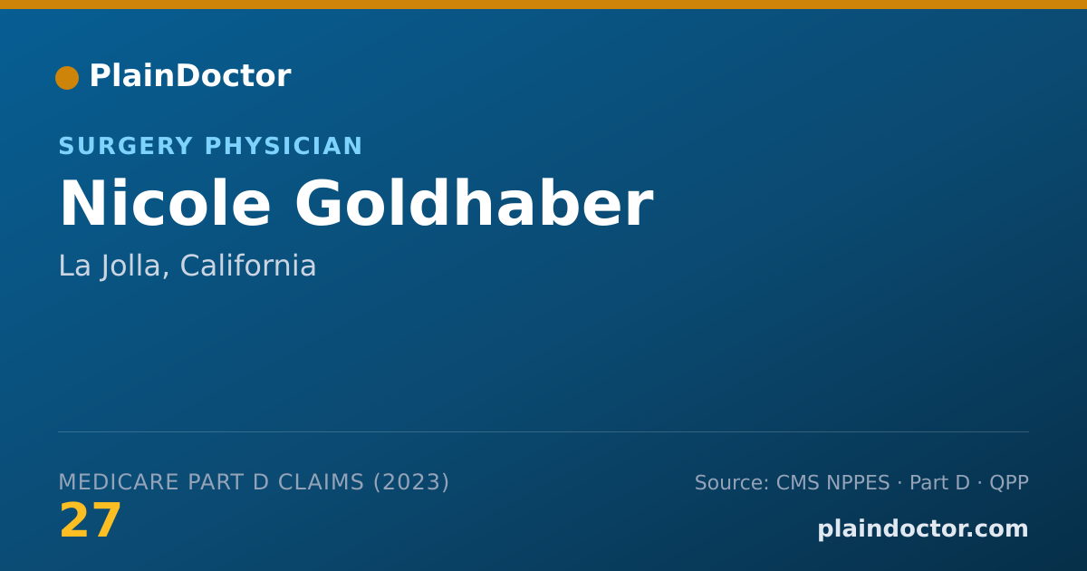 Shareable card for Nicole Goldhaber - Surgery Physician, La Jolla, CA