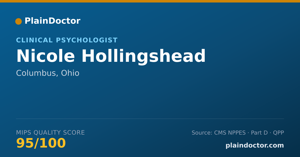 Shareable card for Nicole Hollingshead - Clinical Psychologist, Columbus, OH