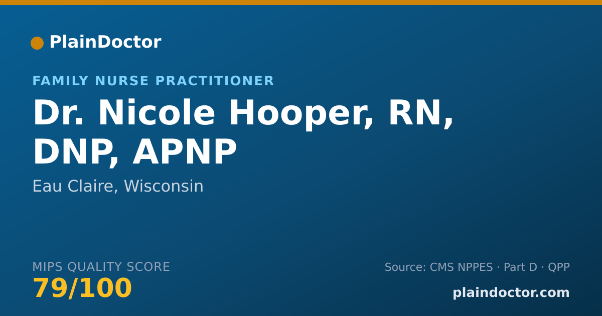 Shareable card for Nicole Hooper, RN, DNP, APNP - Family Nurse Practitioner, Eau Claire, WI