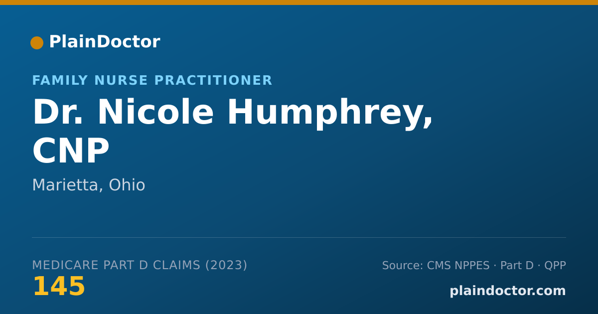Shareable card for Nicole Humphrey, CNP - Family Nurse Practitioner, Marietta, OH