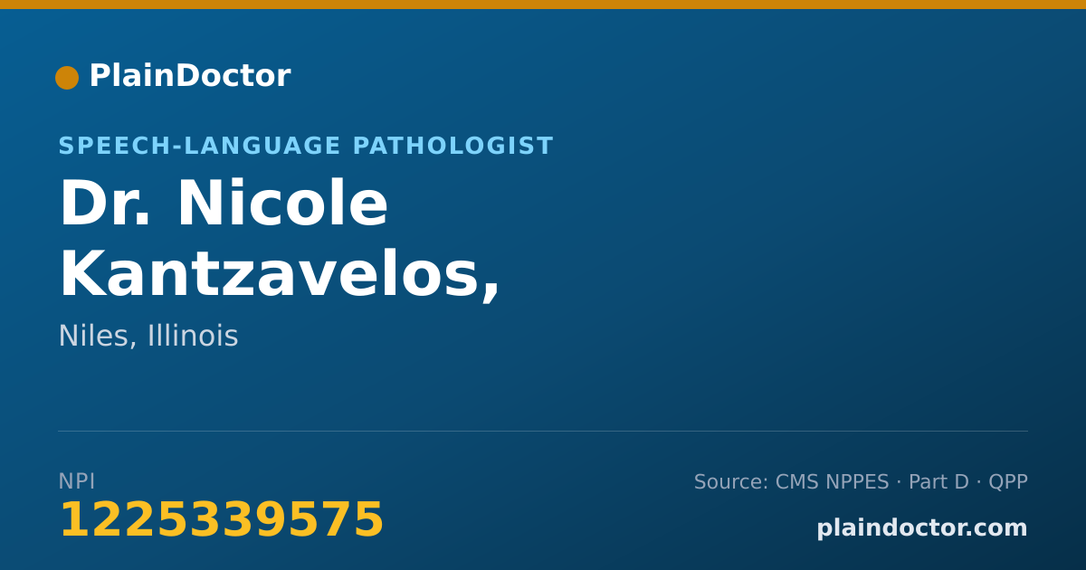 Shareable card for Nicole Kantzavelos, M.A.CCC/SLP-L - Speech-Language Pathologist, Niles, IL