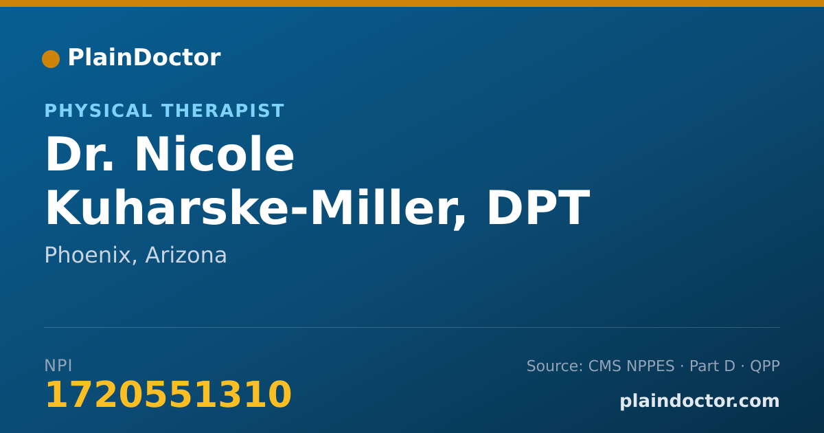 Shareable card for Nicole Kuharske-Miller, DPT - Physical Therapist, Phoenix, AZ