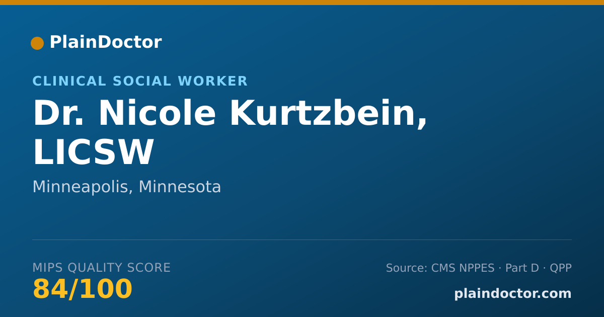 Shareable card for Nicole Kurtzbein, LICSW - Clinical Social Worker, Minneapolis, MN