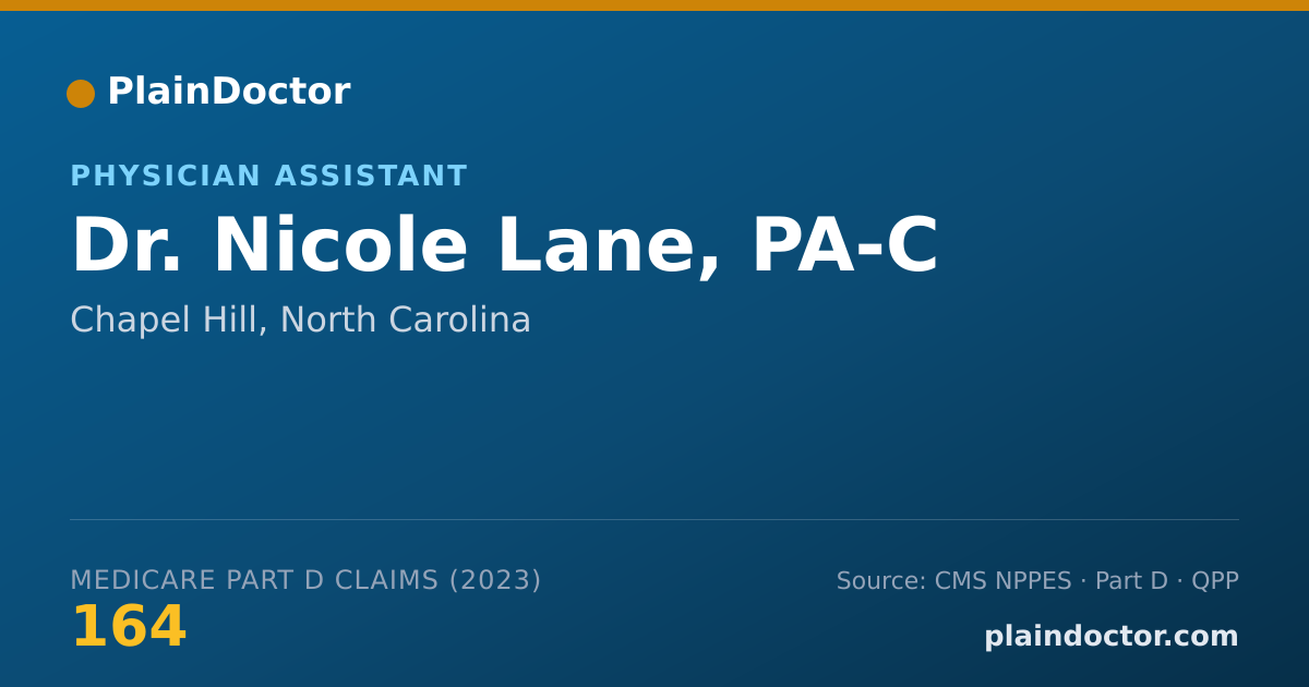 Shareable card for Nicole Lane, PA-C - Physician Assistant, Chapel Hill, NC