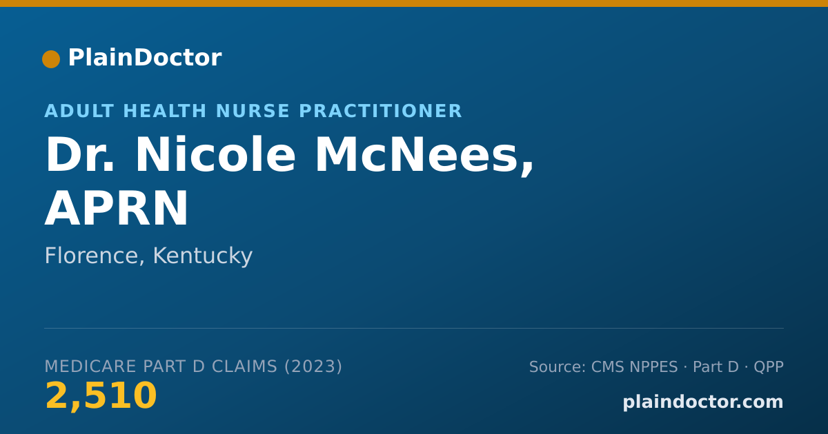 Shareable card for Nicole McNees, APRN - Adult Health Nurse Practitioner, Florence, KY
