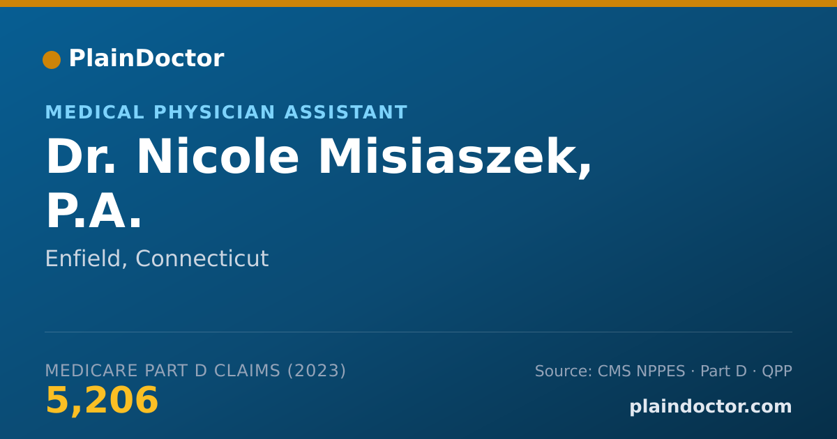 Shareable card for Nicole Misiaszek, P.A. - Medical Physician Assistant, Enfield, CT