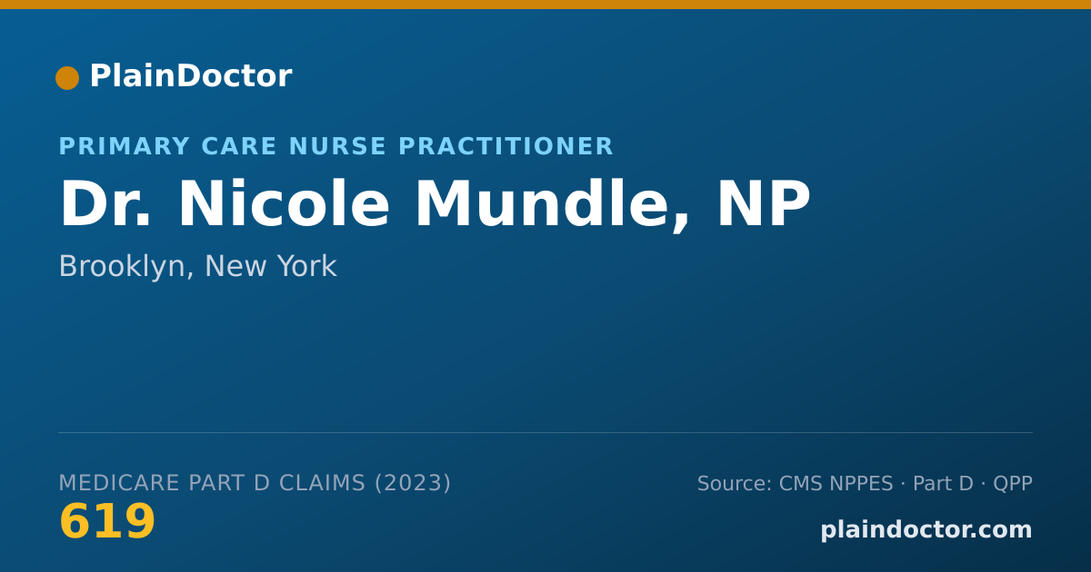 Shareable card for Nicole Mundle, NP - Primary Care Nurse Practitioner, Brooklyn, NY