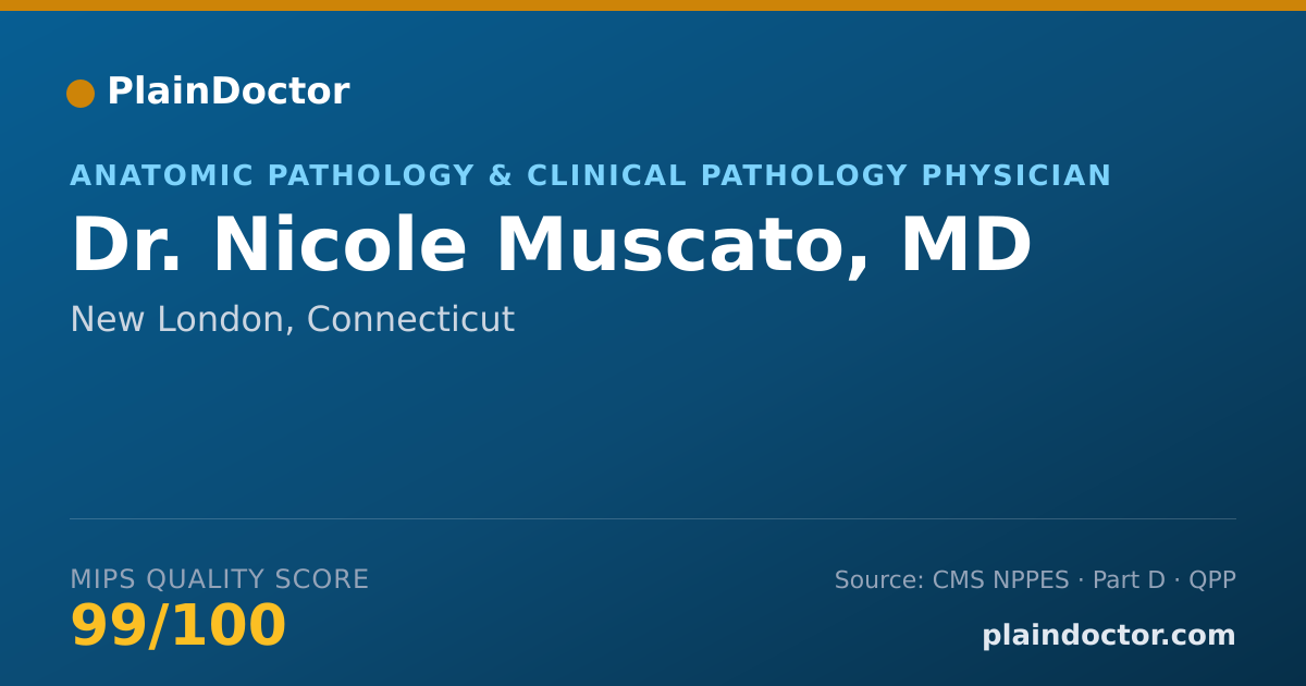 Shareable card for Nicole Muscato, MD - Anatomic Pathology & Clinical Pathology Physician, New London, CT