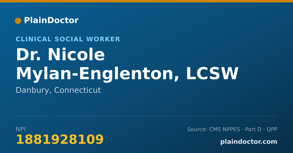 Shareable card for Nicole Mylan-Englenton, LCSW - Clinical Social Worker, Danbury, CT