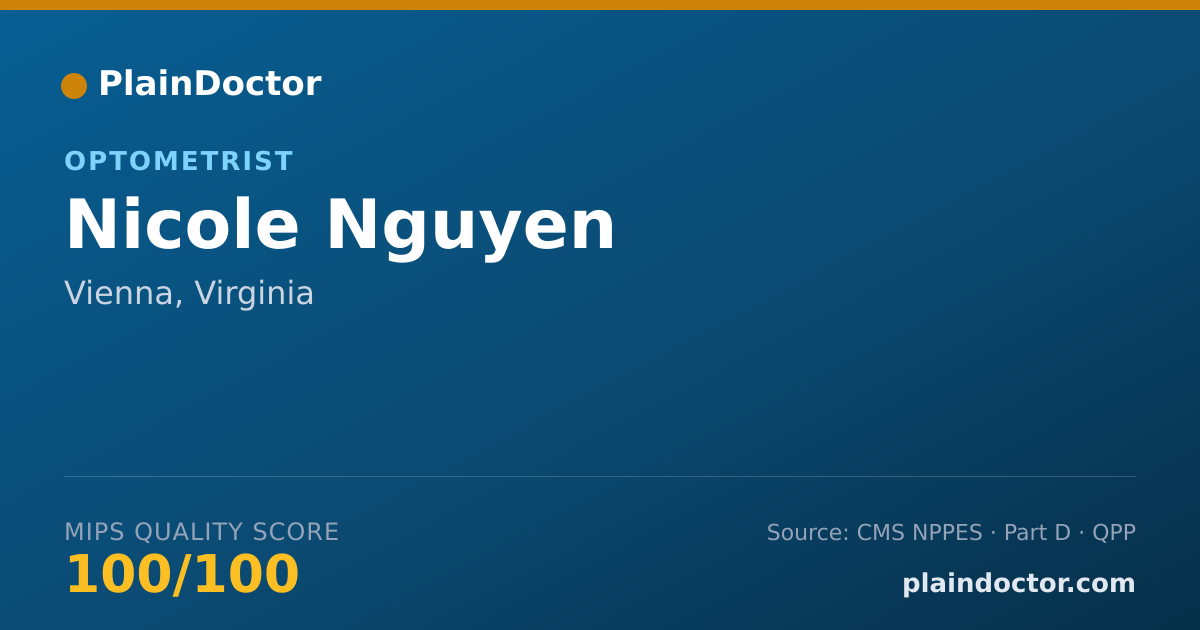 Shareable card for Nicole Nguyen - Optometrist, Vienna, VA