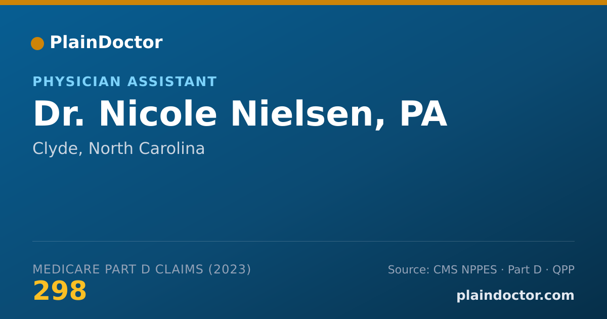 Shareable card for Nicole Nielsen, PA - Physician Assistant, Clyde, NC