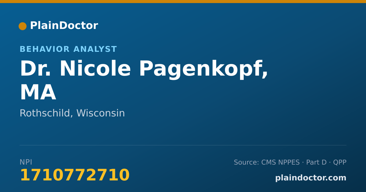 Shareable card for Nicole Pagenkopf, MA - Behavior Analyst, Rothschild, WI