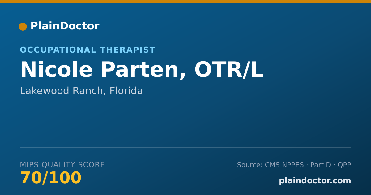 Shareable card for Nicole Parten, OTR/L - Occupational Therapist, Lakewood Ranch, FL
