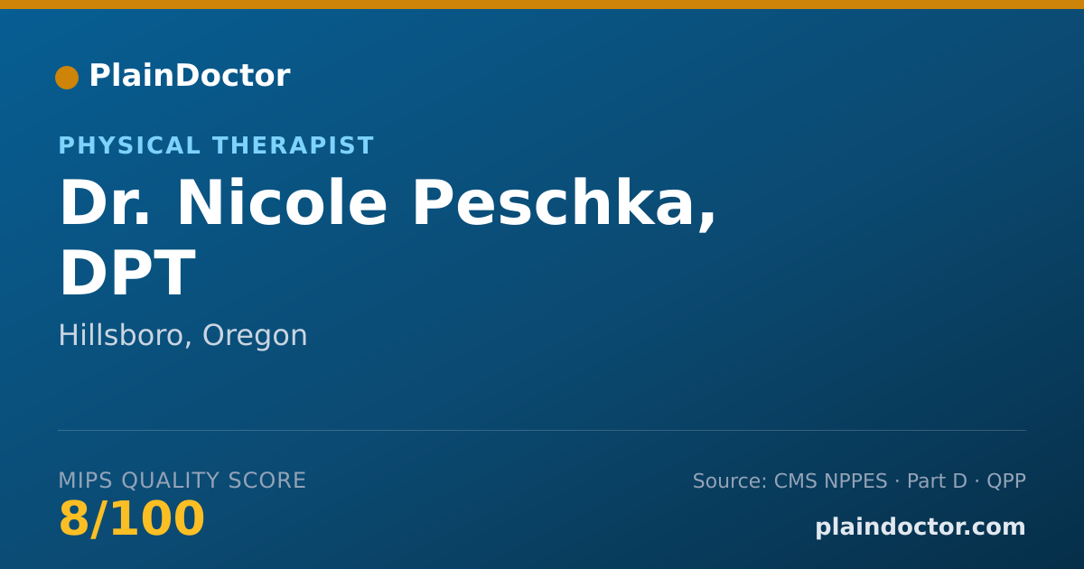 Shareable card for Nicole Peschka, DPT - Physical Therapist, Hillsboro, OR