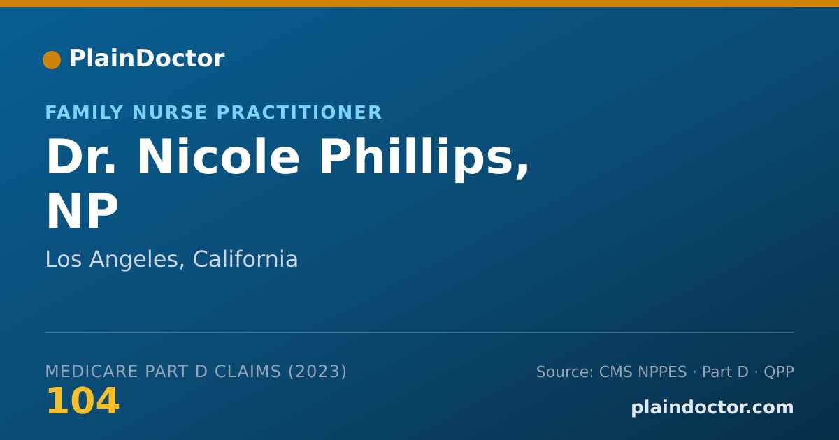Shareable card for Nicole Phillips, NP - Family Nurse Practitioner, Los Angeles, CA