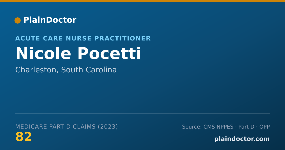 Shareable card for Nicole Pocetti - Acute Care Nurse Practitioner, Charleston, SC
