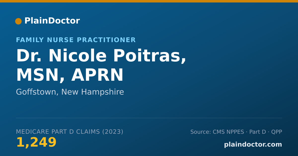 Shareable card for Nicole Poitras, MSN, APRN - Family Nurse Practitioner, Goffstown, NH