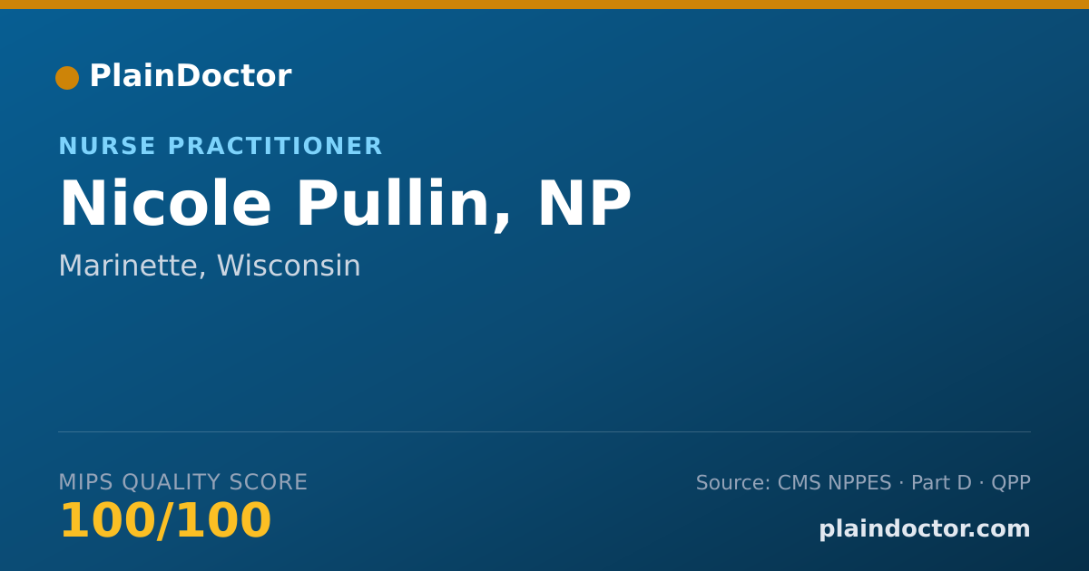 Shareable card for Nicole Pullin, NP - Family Nurse Practitioner, Marinette, WI